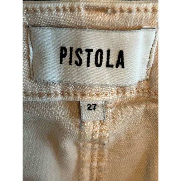 Pistola Jennifer Blush Pink Mid-Rise Skinny Jeans Raw Hem ~ Size 27 - Picture 4 of 15